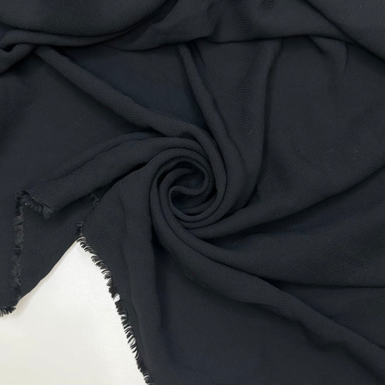 Just Swoosh By - Rib Weave Polyester Blend Woven - Black - 1.35M Bundle