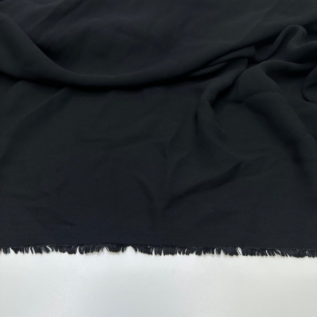 Just Swoosh By - Rib Weave Polyester Blend Woven - Black - 1.35M Bundle