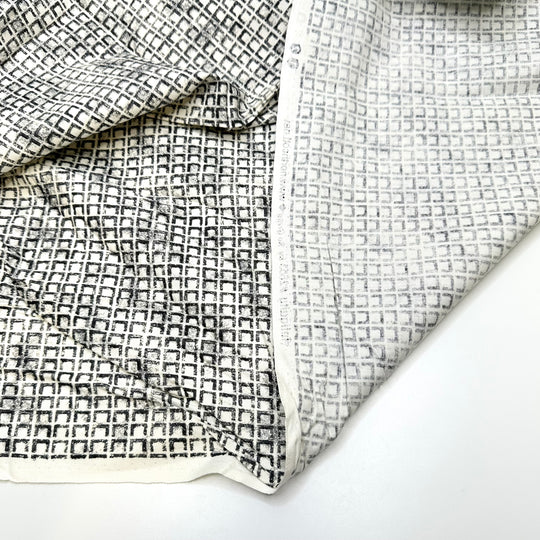 Fell Asleep In The Keyboard - Cotton Blend Woven - Black/White Geometric - 2M Bundle