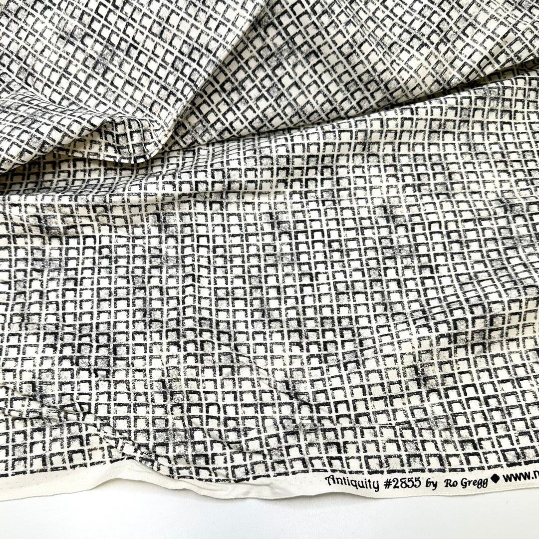 Fell Asleep In The Keyboard - Cotton Blend Woven - Black/White Geometric - 2M Bundle