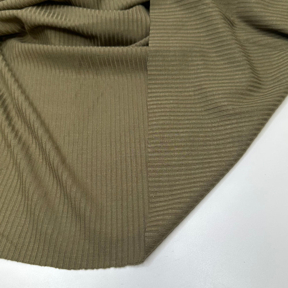 Green Bean Queen - Rib Knit Cotton Blend Knit - Green/Khaki - Bundles