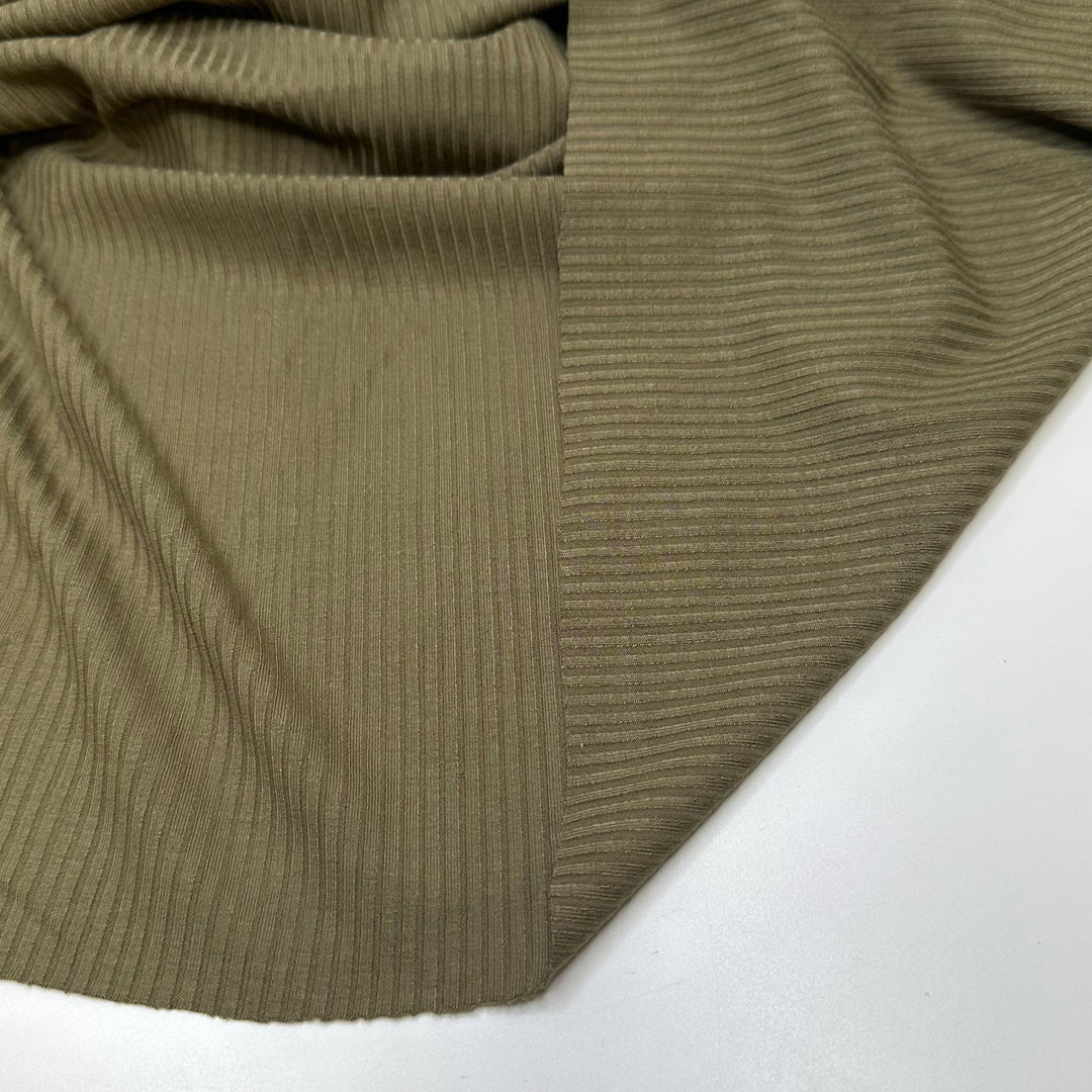 Green Bean Queen - Rib Knit Cotton Blend Knit - Green/Khaki - Bundles