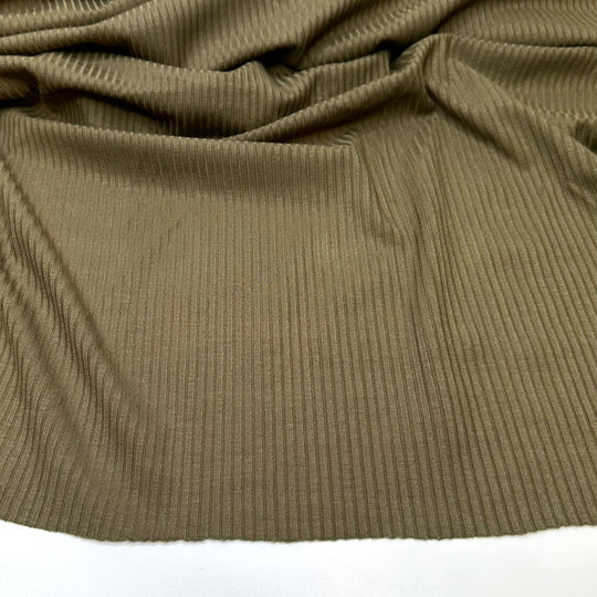 Green Bean Queen - Rib Knit Cotton Blend Knit - Green/Khaki - Bundles