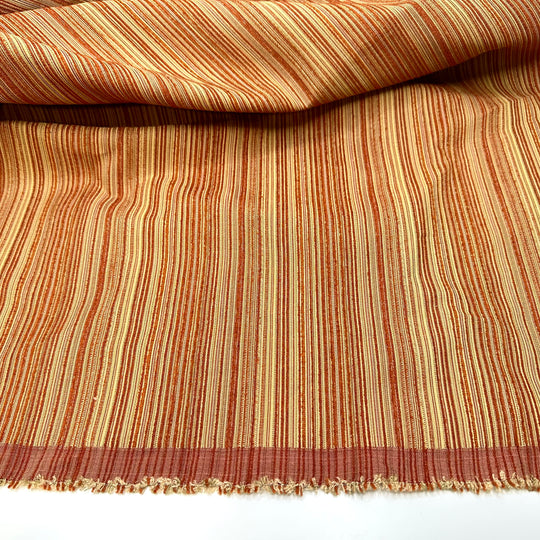 Sunset Streaks - Tapestry Weave Poly Woven - Gold/Red Stripes - 1.5M Bundle