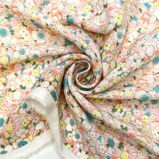 Kawaii Playtime - Cotton Blend Woven - Pink Multi Floral - 2M Bundle
