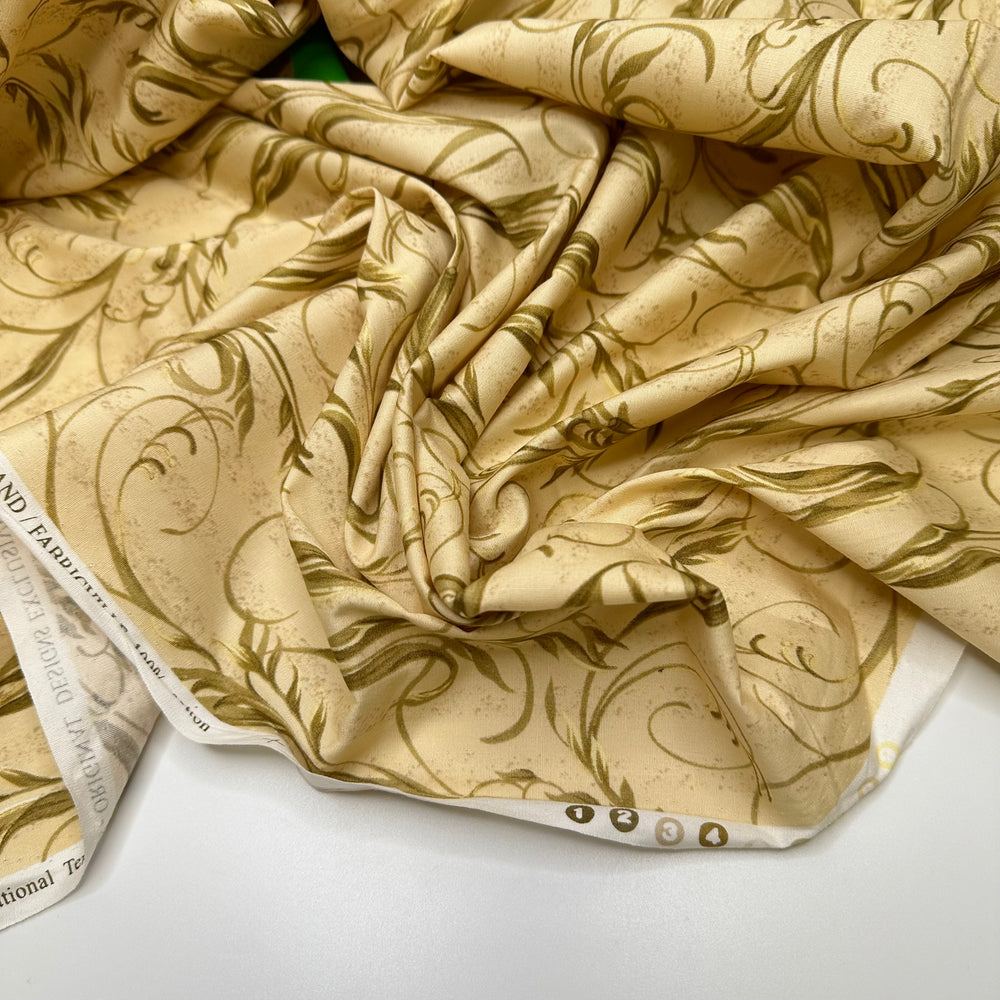 The State Of My Plants - Cotton Blend Woven - Yellow/Cream Floral - 2M Bundle