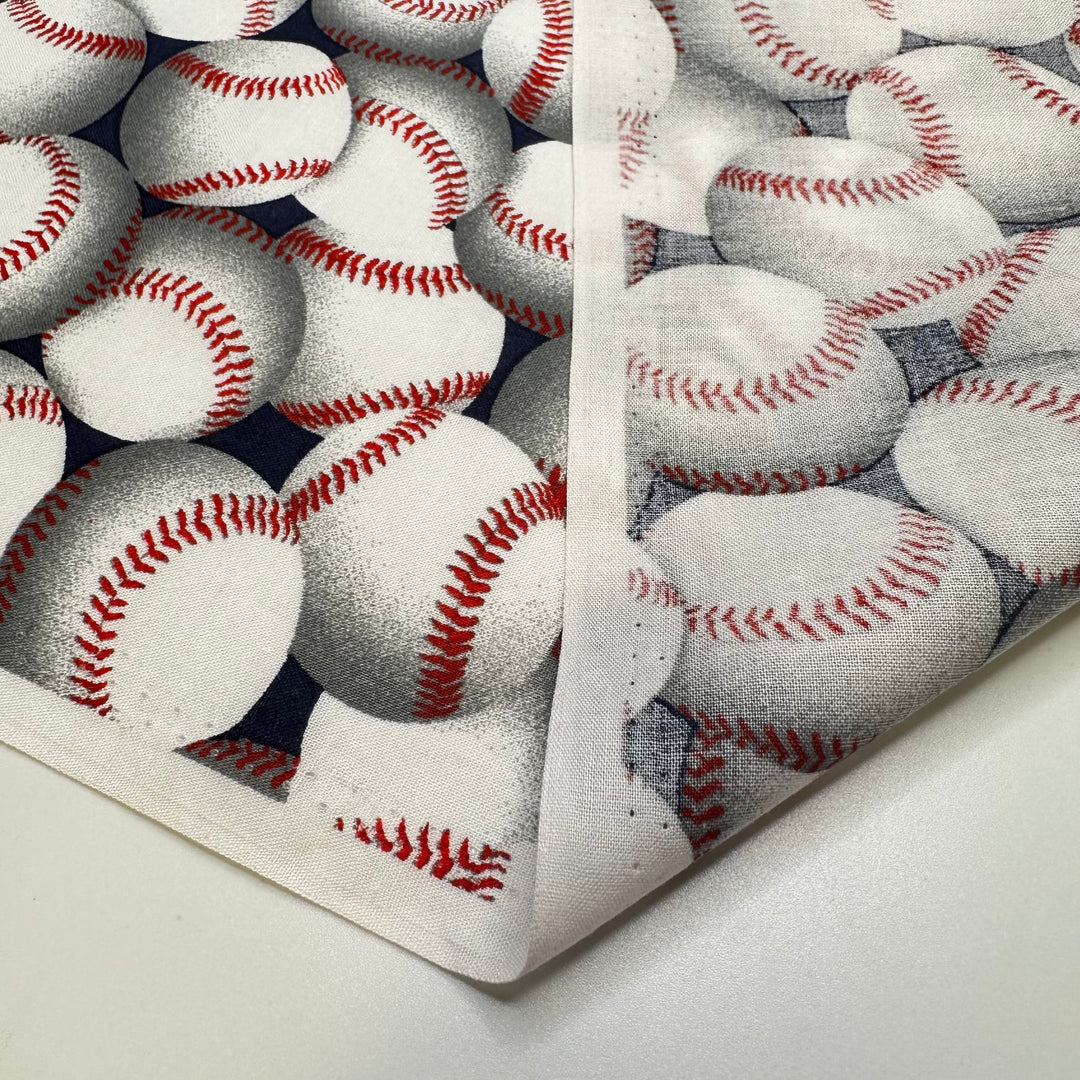 Up To Bat - Cotton Woven - White/Red Baseballs - Bundles