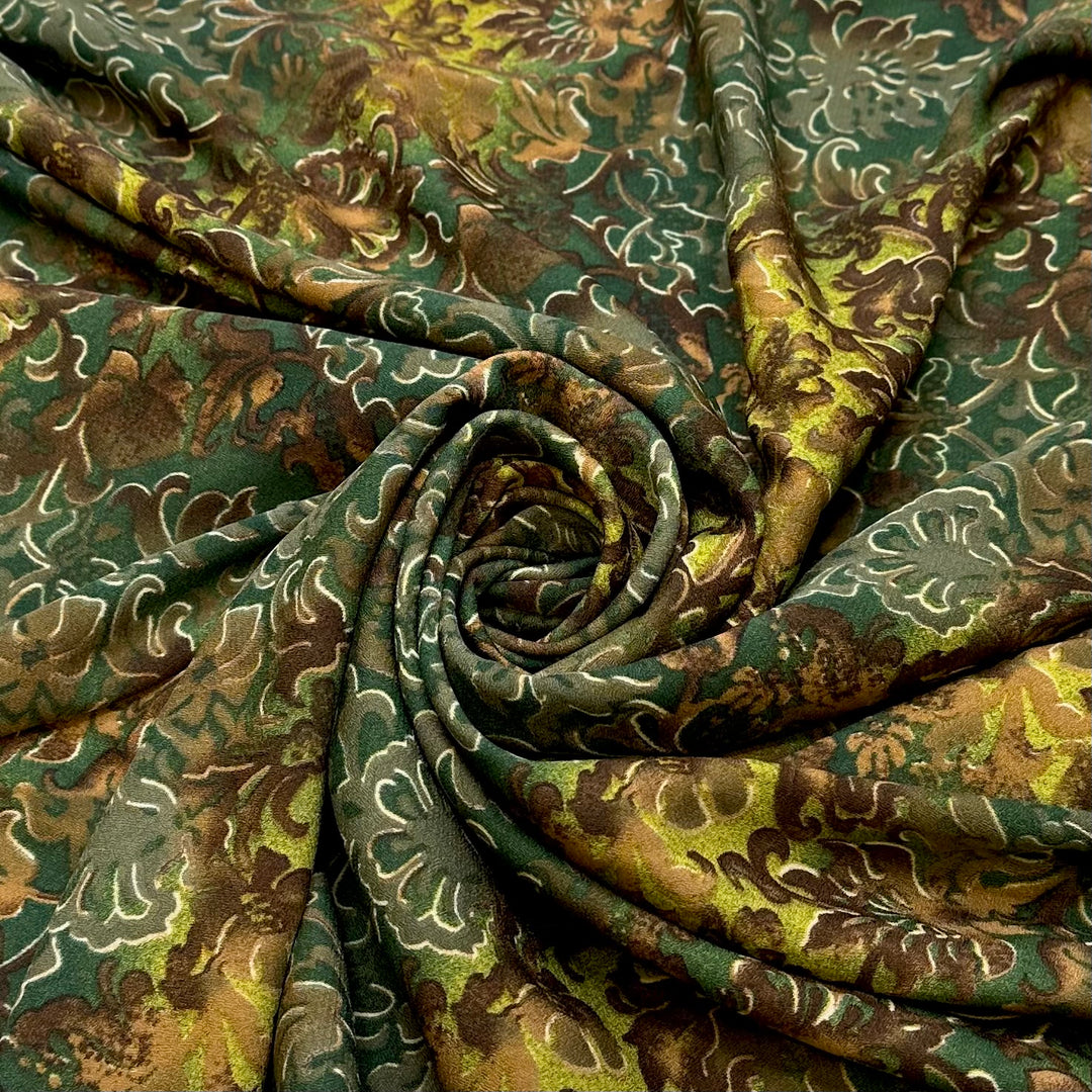 Sci-Fi Forest - Poly Woven - Green Multi Damask - Bundles