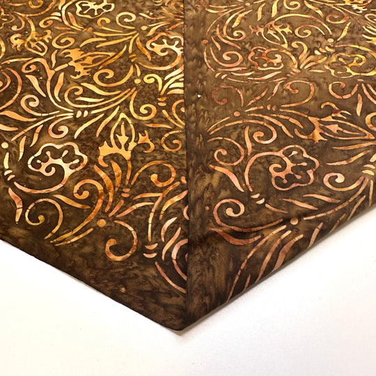 Homemade Chocolate Bars - Batik Cotton Woven - Brown Multi Floral - 2M Bundle
