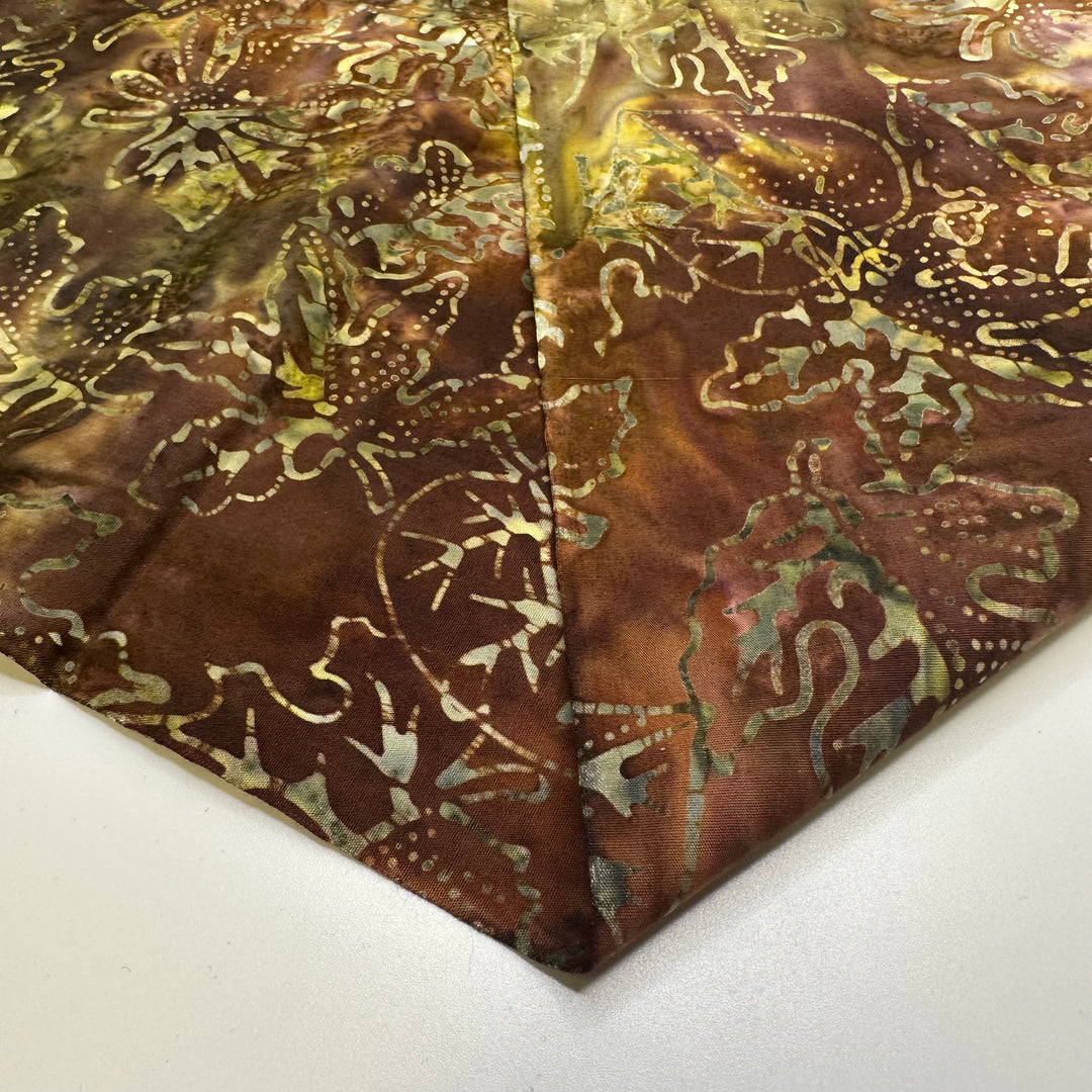 Forest Floor - Batik Cotton Woven - Brown/Green Floral - Bundles