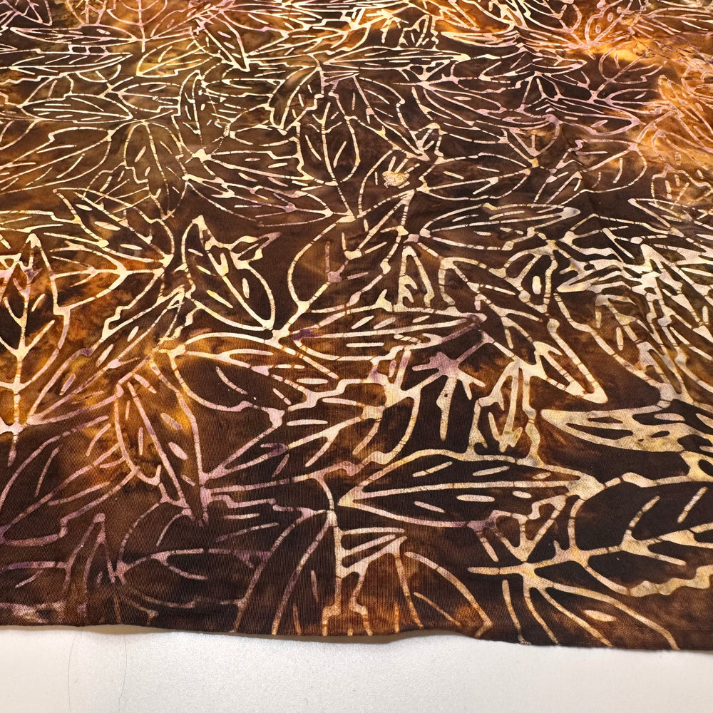 Waiting For The Leaves To Change - Batik Cotton Woven - Brown Multi Floral - Bundles