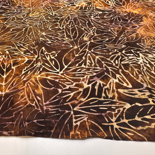 Waiting For The Leaves To Change - Batik Cotton Woven - Brown Multi Floral - Bundles