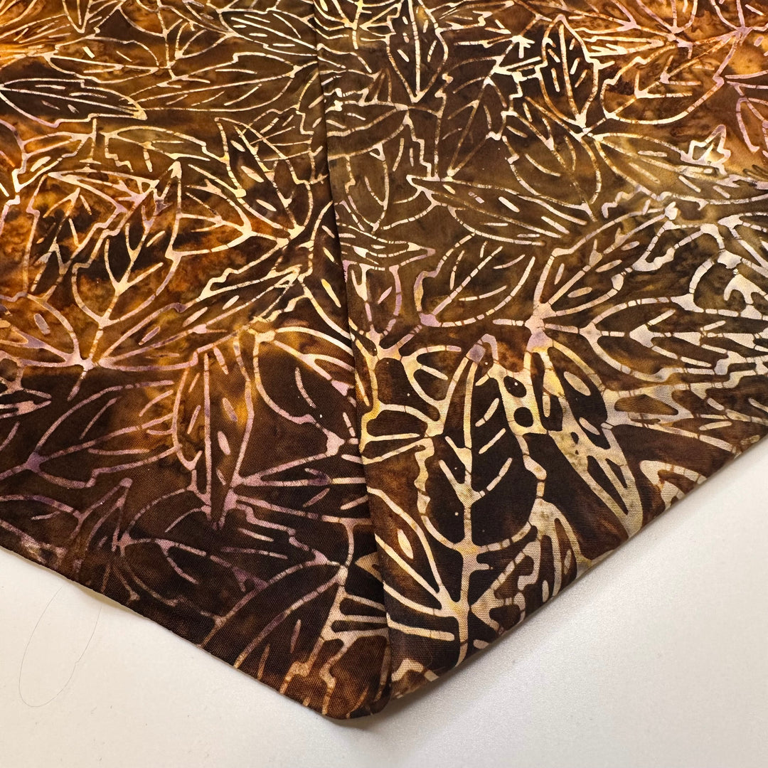 Waiting For The Leaves To Change - Batik Cotton Woven - Brown Multi Floral - Bundles