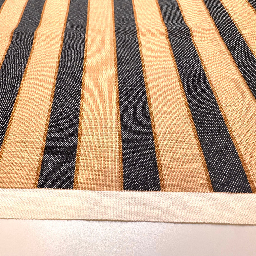UB - Walking On A Rocky Beach - Cotton Woven - Grey/Beige Stripes - 1.3M Bundle