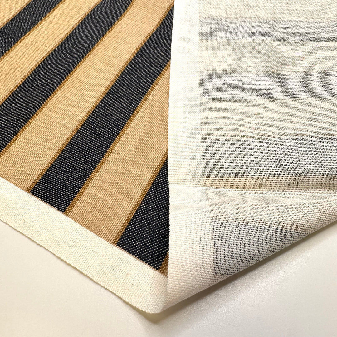 UB - Walking On A Rocky Beach - Cotton Woven - Grey/Beige Stripes - 1.3M Bundle
