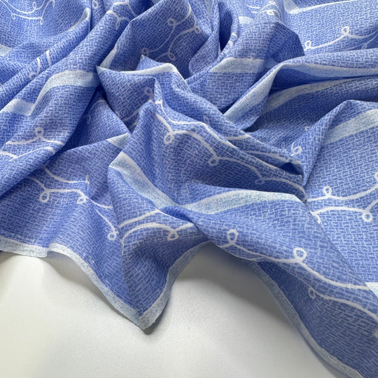 UB - Saving Up To Buy A Boat - Cotton/Poly Woven - Light Blue/White Abstract - 1.4M Bundle