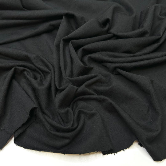 Wool You Look At That - Jersey Wool Blend Knit - Black - 2M Bundle