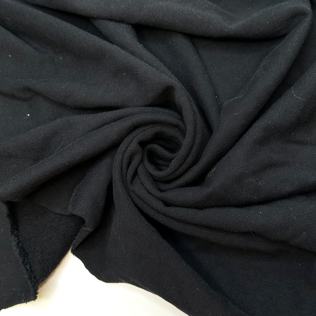 Hoodie Moody - French Terry Cotton Blend Knit - Black - 1.5M Bundle