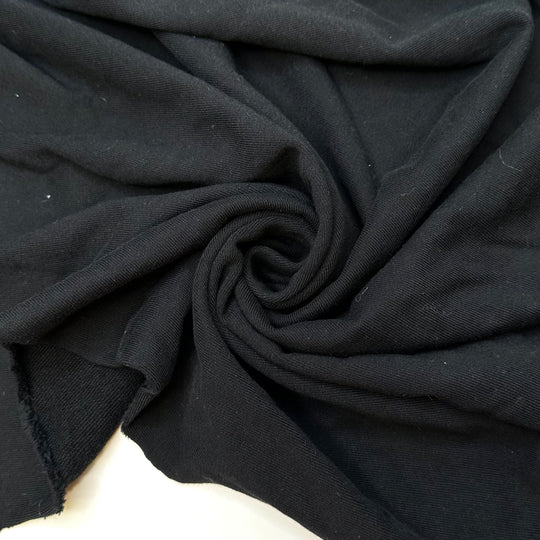 Hoodie Moody - French Terry Cotton Blend Knit - Black - 1.5M Bundle