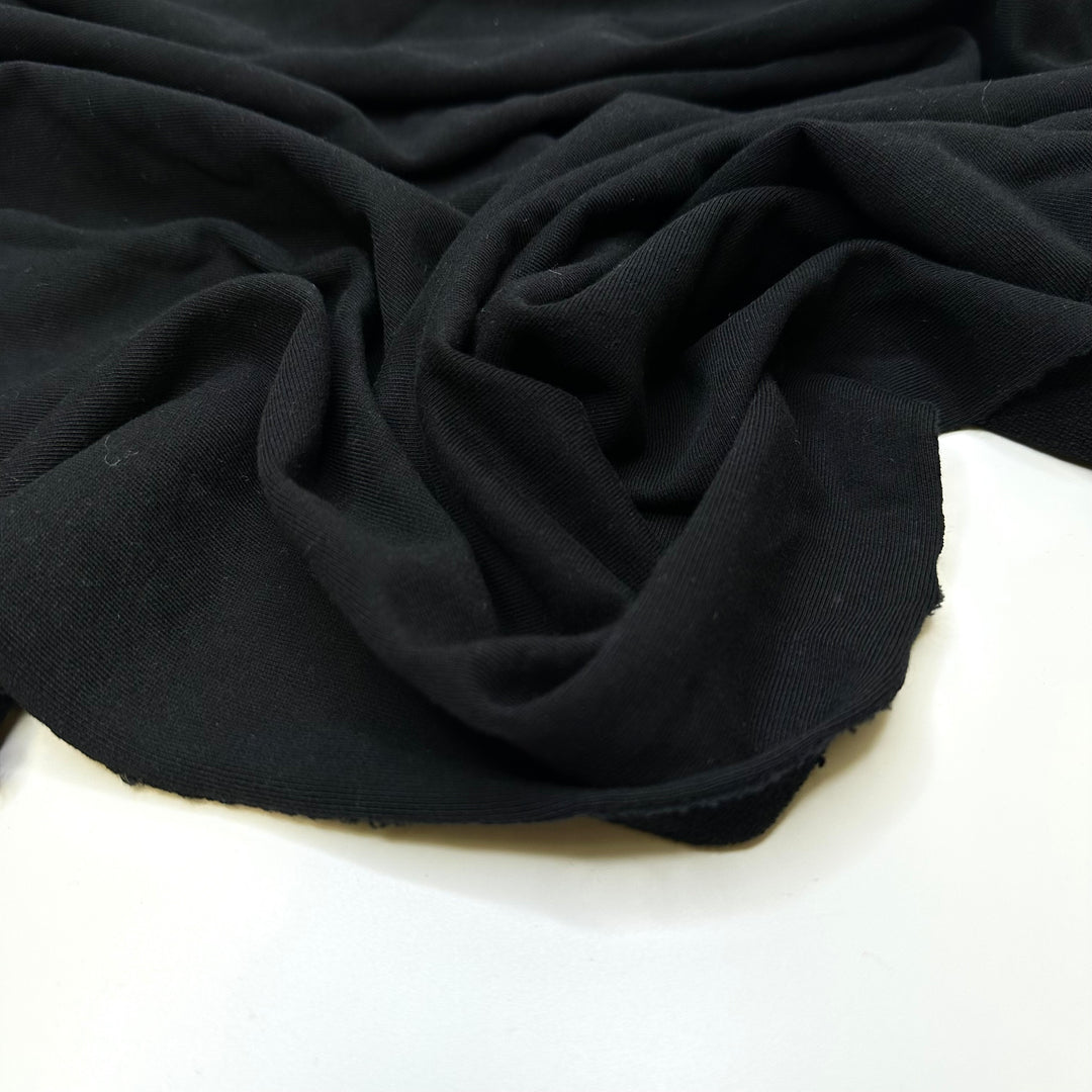 Hoodie Moody - French Terry Cotton Blend Knit - Black - 1.5M Bundle