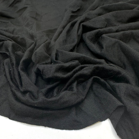 No Need To Be Sheepish - Jersey Wool Blend Knit - Black - Bundles
