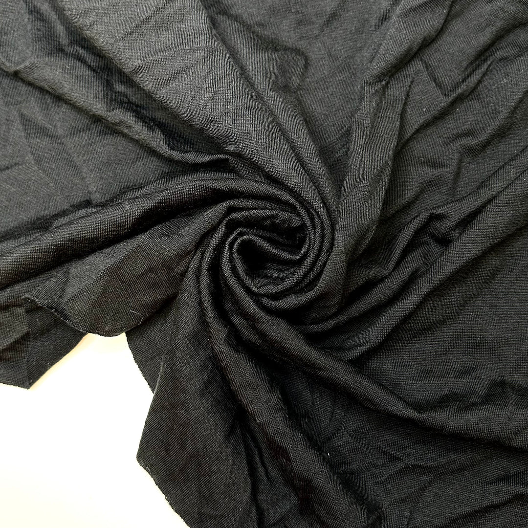 No Need To Be Sheepish - Jersey Wool Blend Knit - Black - Bundles