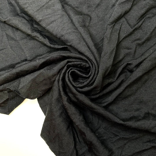 No Need To Be Sheepish - Jersey Wool Blend Knit - Black - Bundles