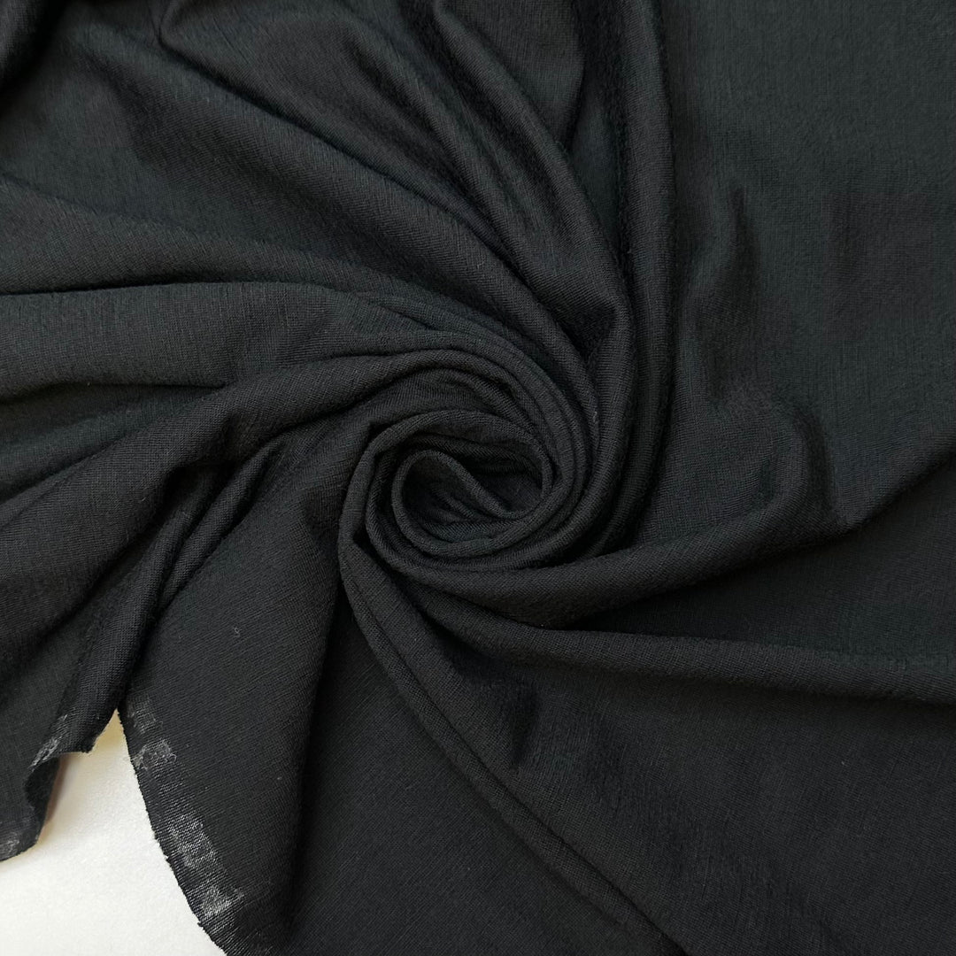 Something  For Rainy Days - Jersey Wool Blend Knit - Black - 2M Bundle