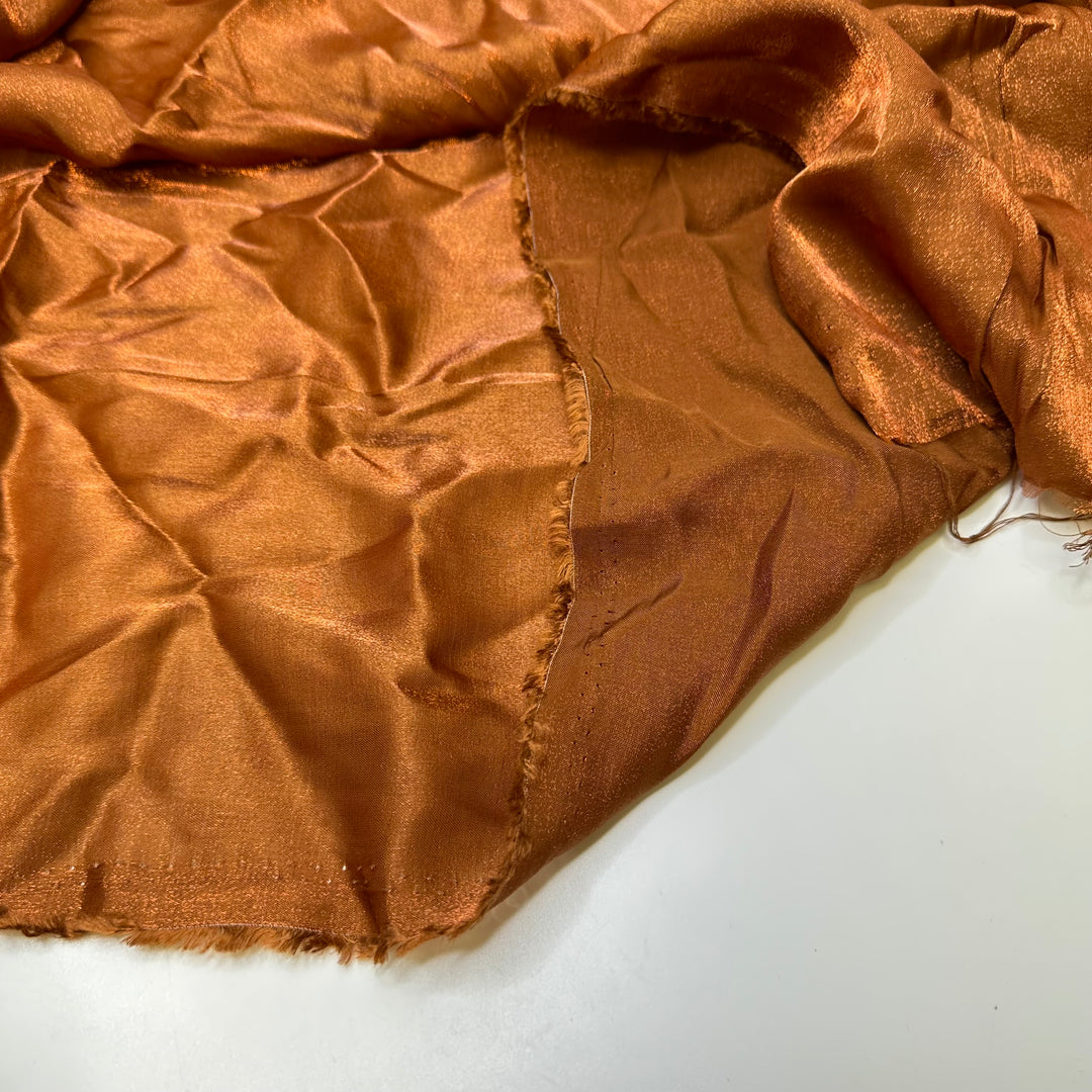Making An Entrance - Shimmer Satin Sateen Poly Woven - Brown/Copper - 1.2M Bundle