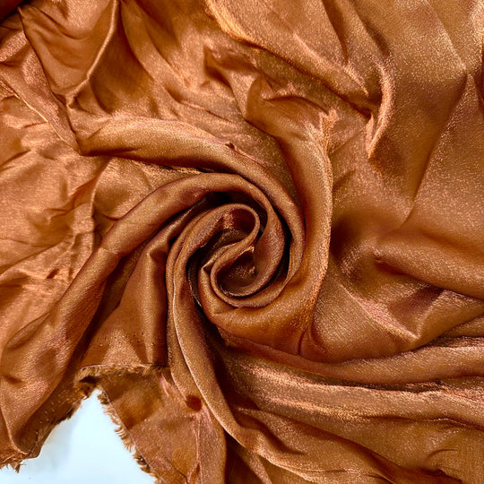 Making An Entrance - Shimmer Satin Sateen Poly Woven - Brown/Copper - 1.2M Bundle