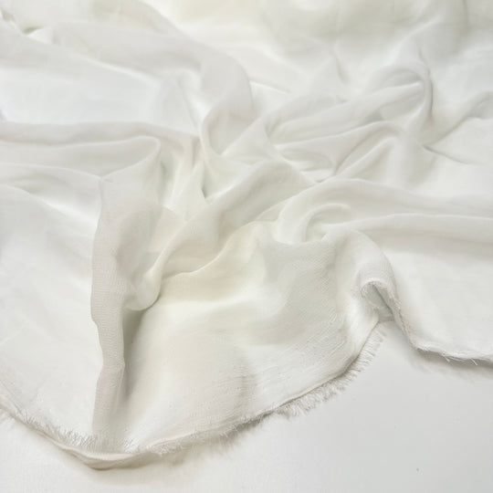 Caught In The Breeze - Crepe Poly Woven - White - 1M Bundle
