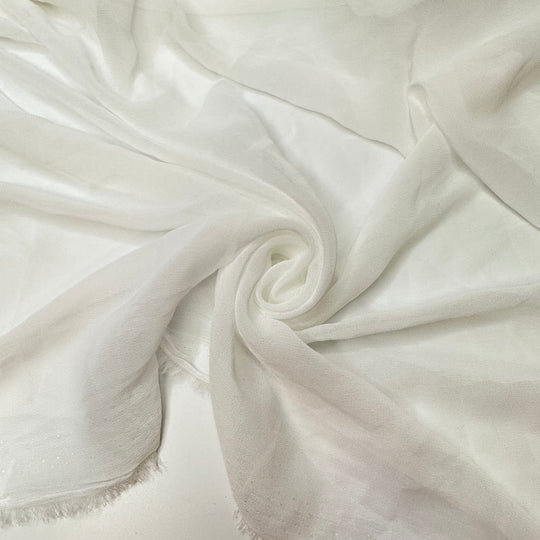 Caught In The Breeze - Crepe Poly Woven - White - 1M Bundle