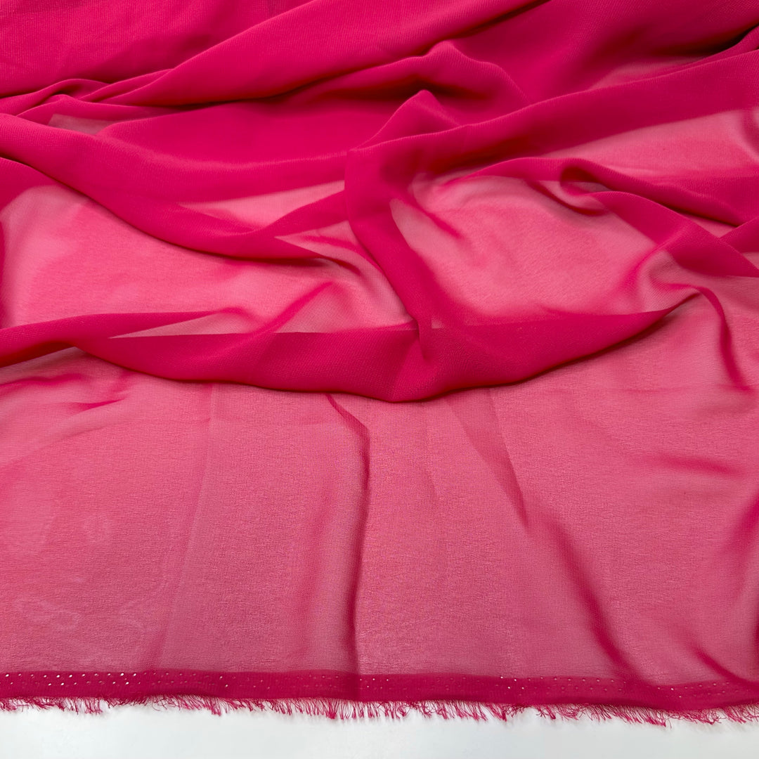 Swanning Around - Chiffon Poly Woven - Pink/Raspberry - 2M Bundle