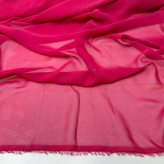 Swanning Around - Chiffon Poly Woven - Pink/Raspberry - 2M Bundle