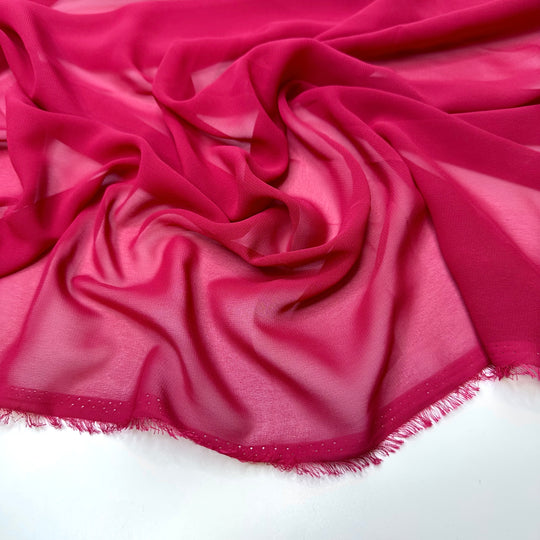 Swanning Around - Chiffon Poly Woven - Pink/Raspberry - 2M Bundle