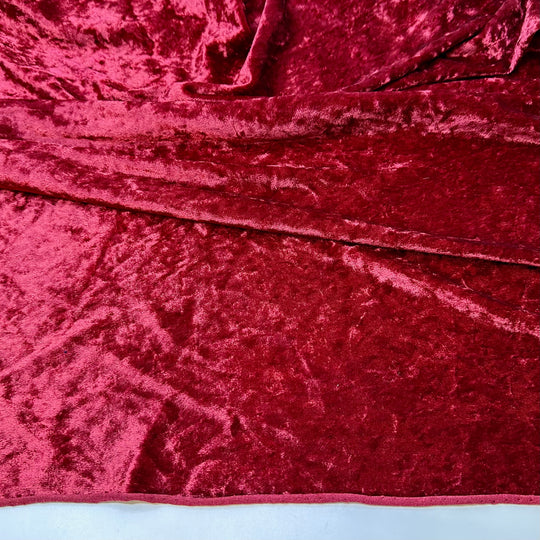 Dramatic Curtains - Knitted Velour Polyester Blend Knit - Burgundy - 0.9M Bundle