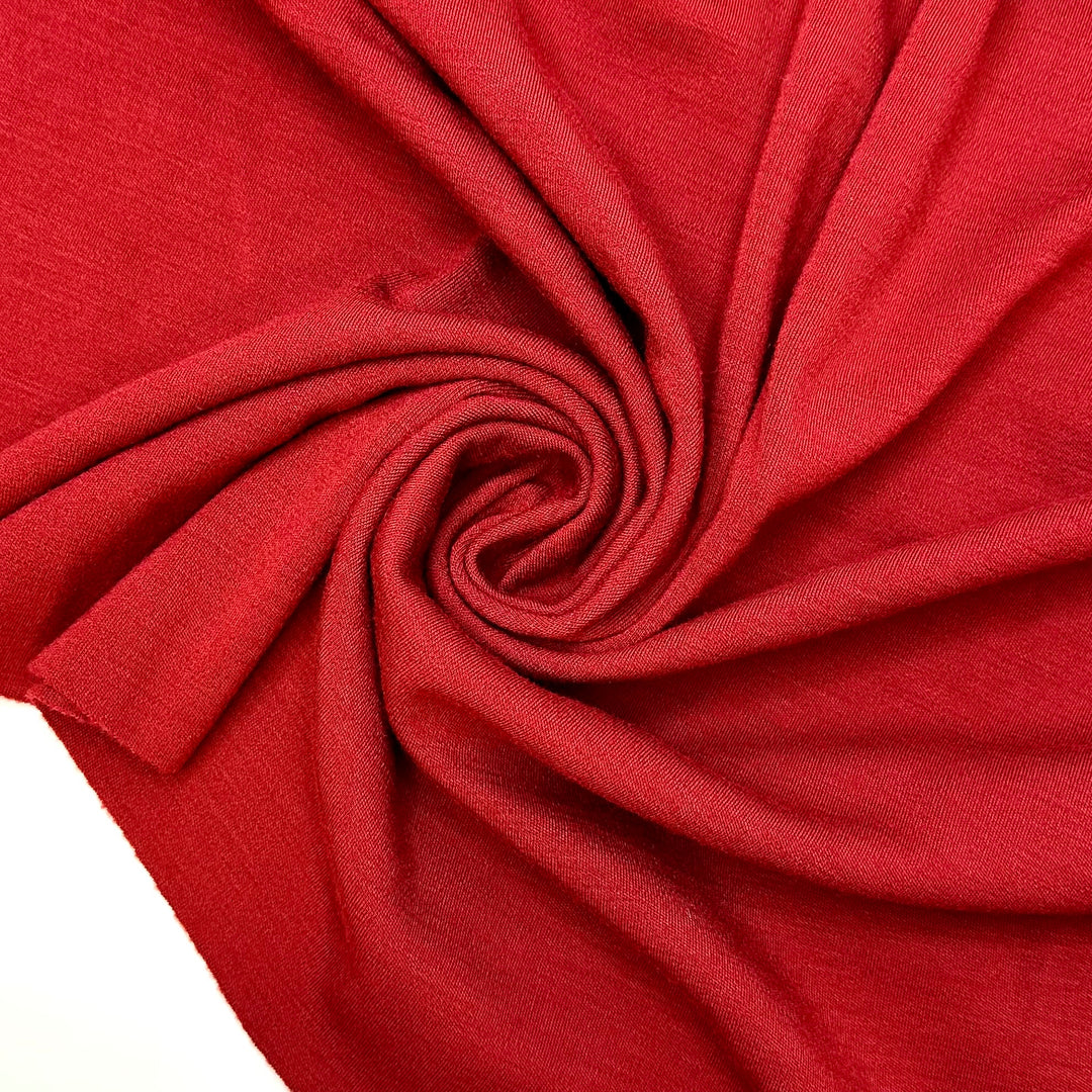 Knit Wear To Match - Rib Knit Wool Blend Knit - Red - 1.1M Bundle