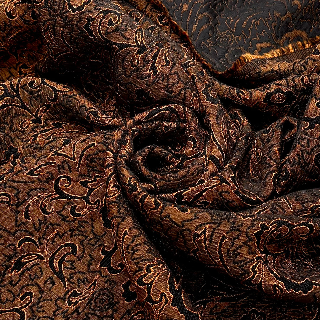 UB - Leave A Penny Take A Penny - Polyester Blend Woven - Black/Brown Floral - 3M Bundle