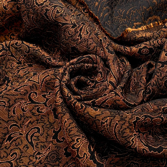 UB - Leave A Penny Take A Penny - Polyester Blend Woven - Black/Brown Floral - 3M Bundle