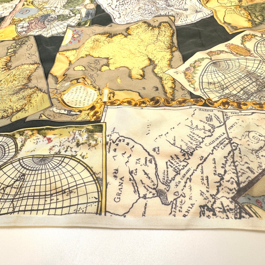 UB - Around The World In 80 Stitches - Silk Woven - Light Green/Beige Maps - 1.6M Bundle