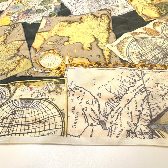 UB - Around The World In 80 Stitches - Silk Woven - Light Green/Beige Maps - 1.6M Bundle