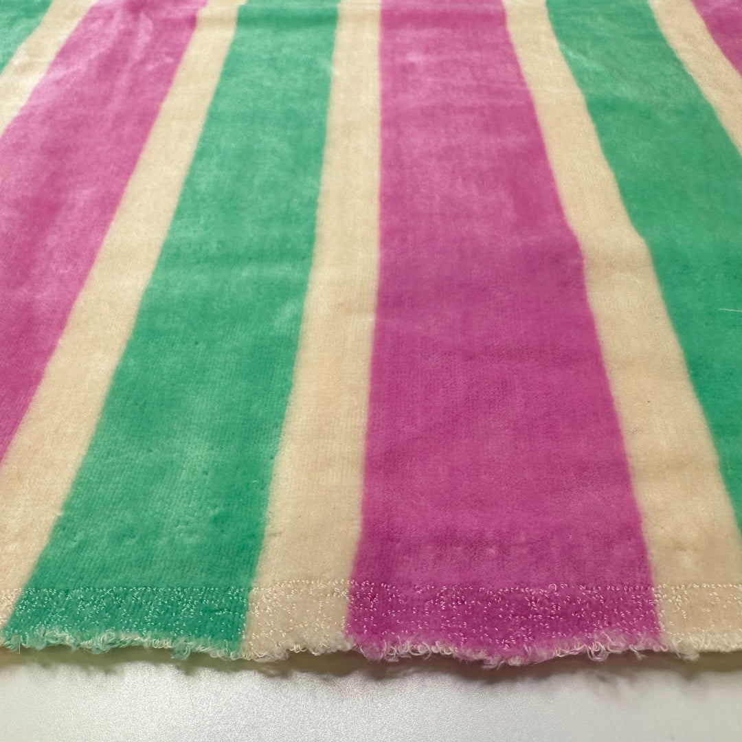 UB - Watching Candy Get Made - Cotton Blend Knit - Light Pink/Green Stripes - 2.15M Bundle