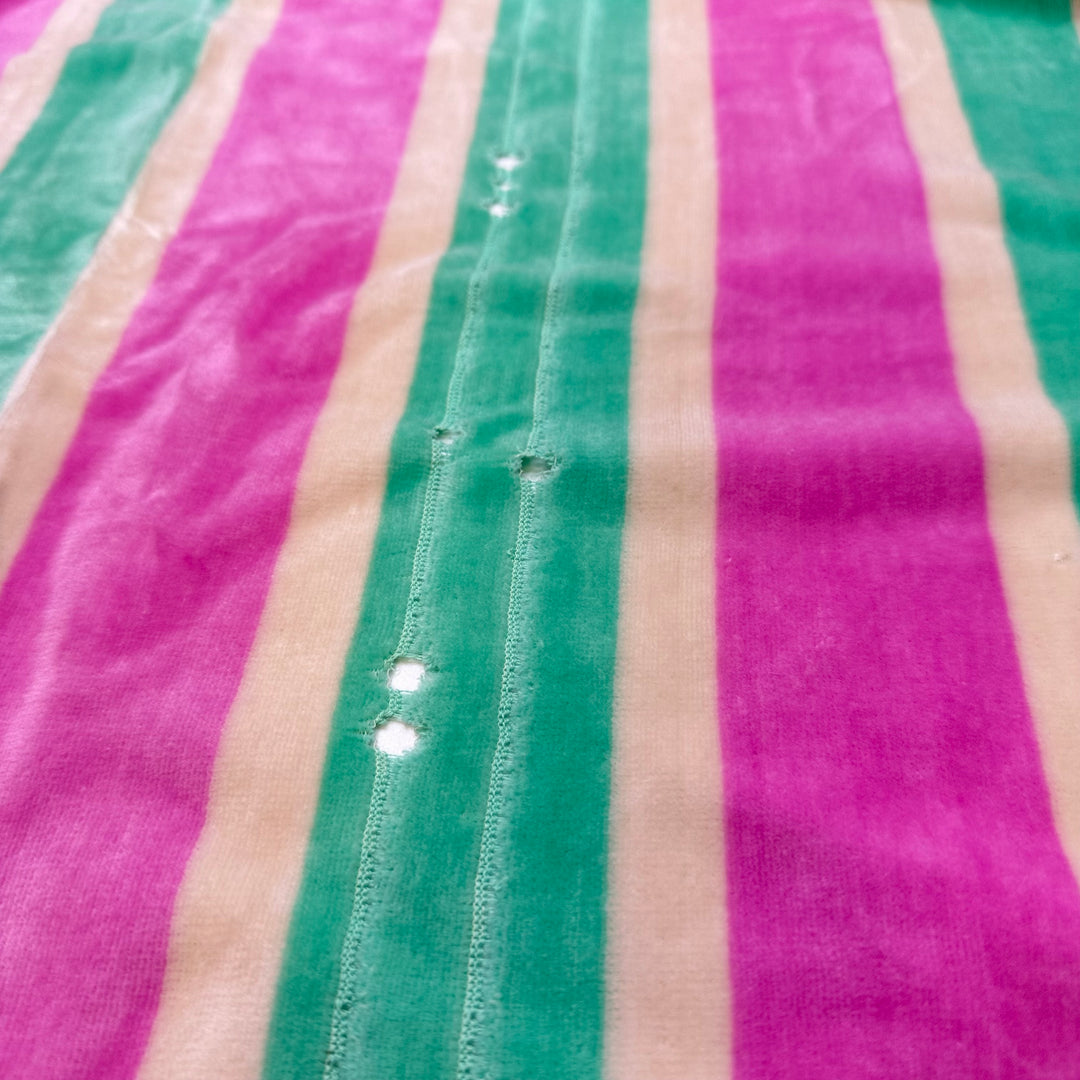 UB - Watching Candy Get Made - Cotton Blend Knit - Light Pink/Green Stripes - 2.15M Bundle