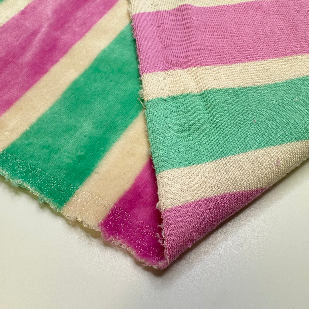 UB - Watching Candy Get Made - Cotton Blend Knit - Light Pink/Green Stripes - 2.15M Bundle