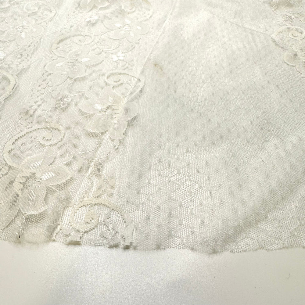 UB - Morning Dew In The Garden - Lace Poly Knit - White Floral - 3M Bundle