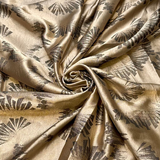 UB - Art Deco - Polyester Blend Woven - Gold/Grey Geometric - 1.05M Bundle