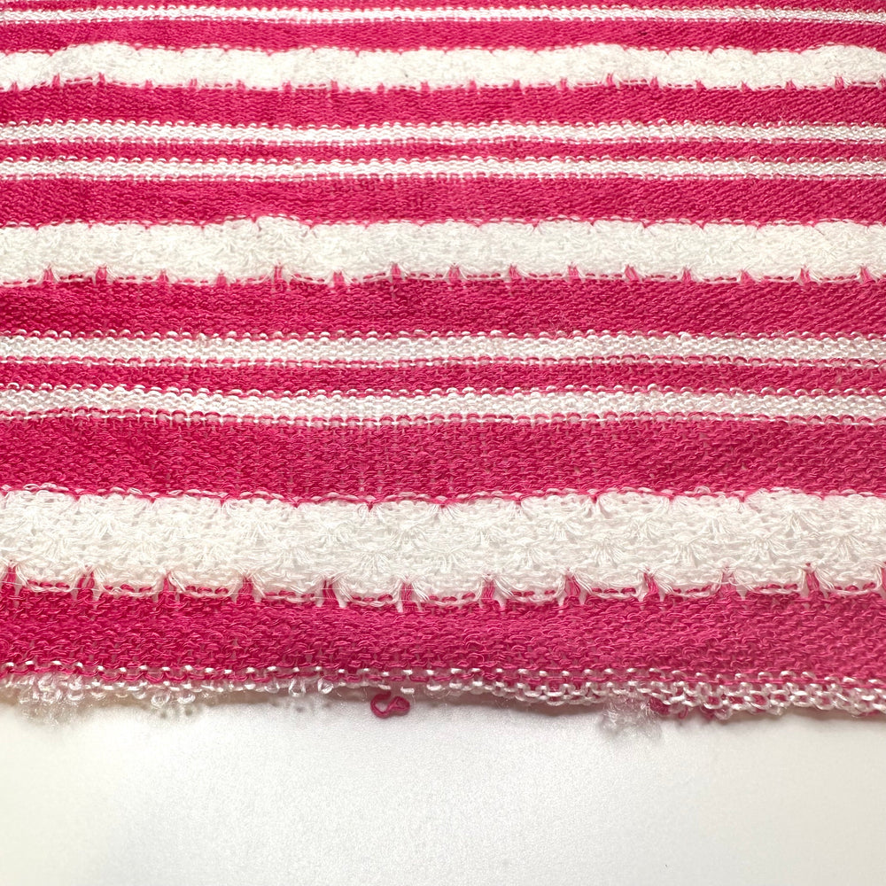 UB - My World Is Pink - Poly/Cotton Knit - Pink/White Stripes - 1.85M Bundle