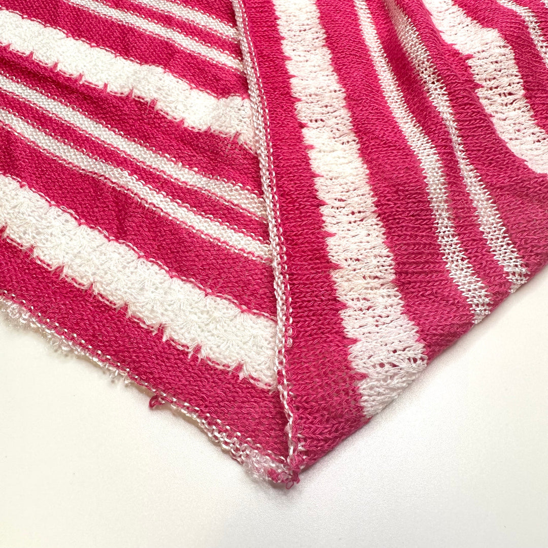 UB - My World Is Pink - Poly/Cotton Knit - Pink/White Stripes - 1.85M Bundle
