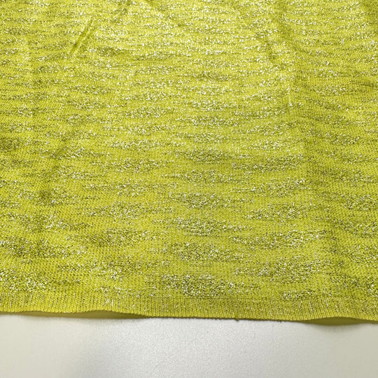 UB - Making Slime At Home - Metallic Cotton Blend Woven - Light Silver/Green - 1.15M Bundle