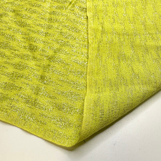 UB - Making Slime At Home - Metallic Cotton Blend Woven - Light Silver/Green - 1.15M Bundle